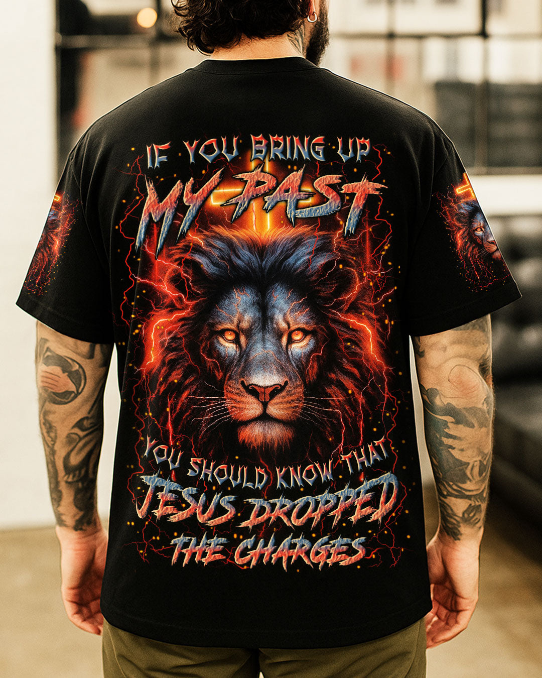 Jesus Dropped The Charges Lion Men's All Over Print Shirt - Yhln2907251