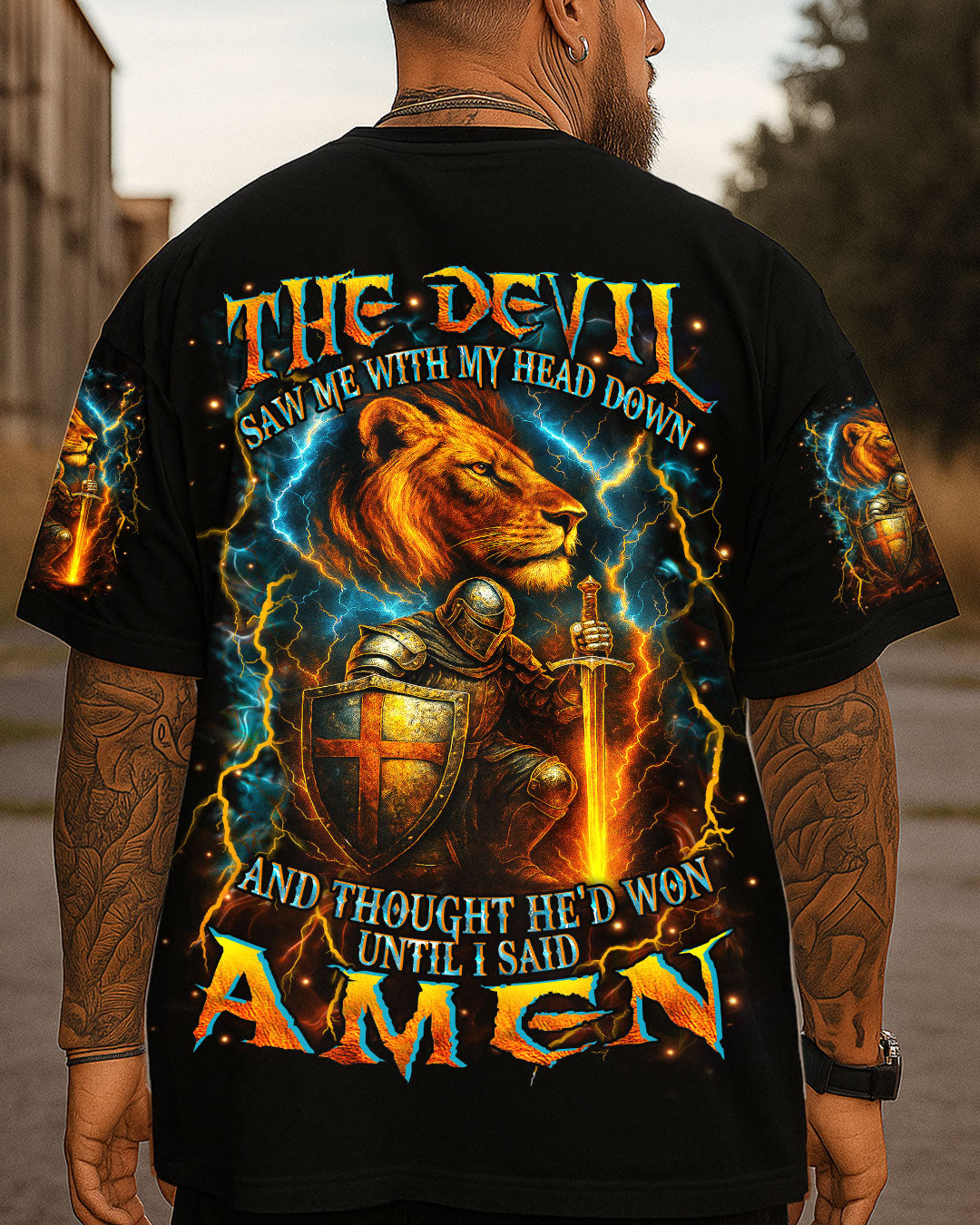 The Devil Saw Me With My Head Down Men's All Over Print Shirt - Yhhn1007251