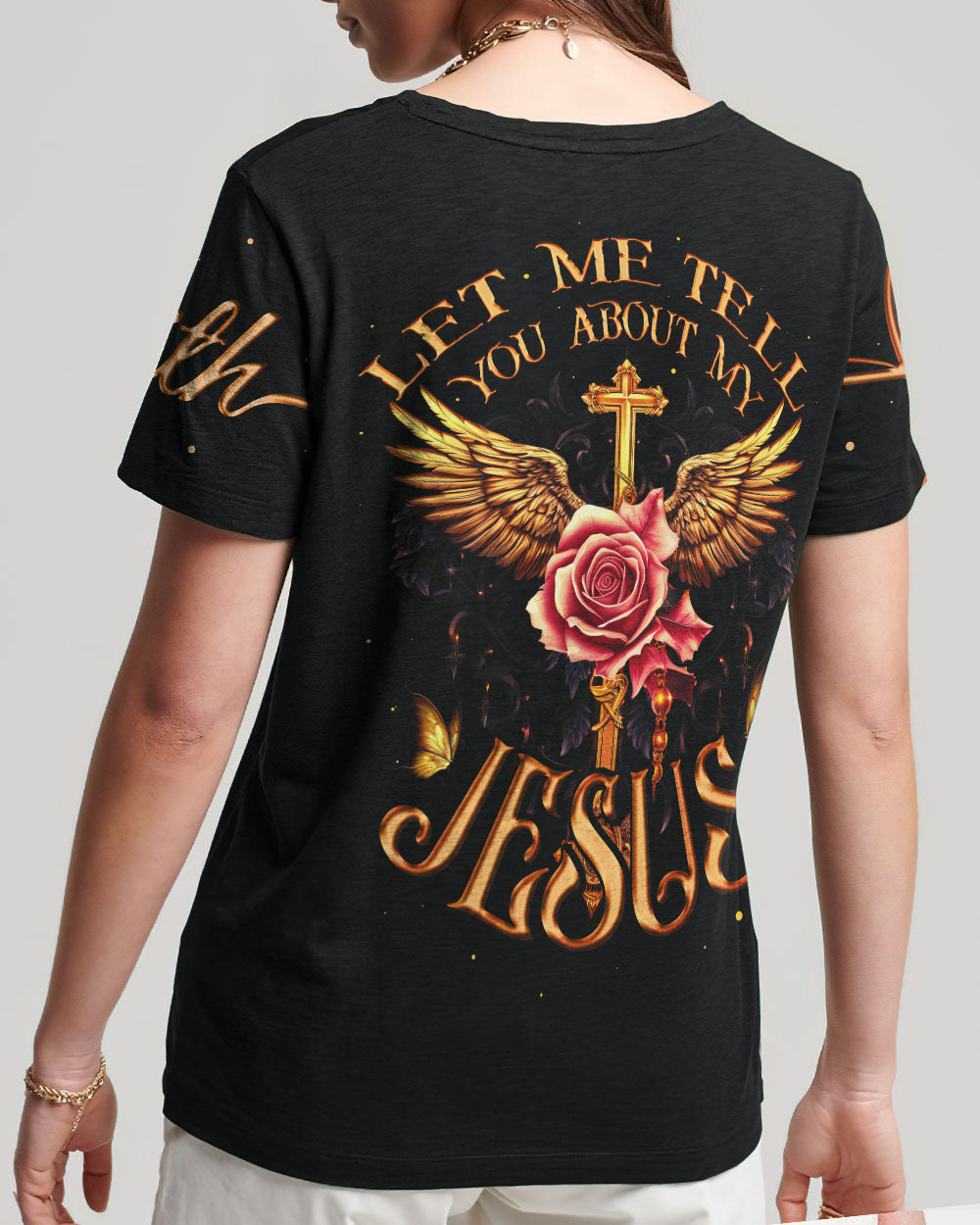 Let Me Tell You About My Jesus Women's All Over Print Shirt - Ty2606232