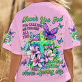 Thank You God For Carrying Me Lilies Women's All Over Print Shirt  - Tlnt2105252