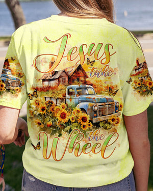 Jesus Take The Wheel Farm Truck Women's All Over Print Shirt - Tlno2504245