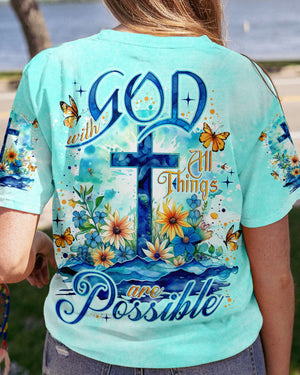 With God All Things Are Possible Women's All Over Print Shirt - Tlno2604244