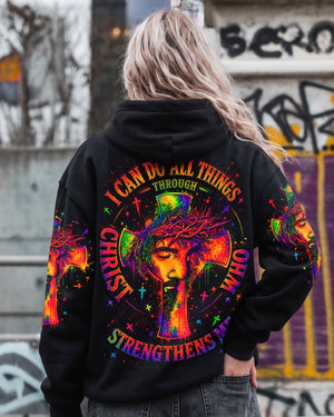 I Can Do All Things Through Christ Neon Jesus Cross Women's All Over Print  - Tlno0605262