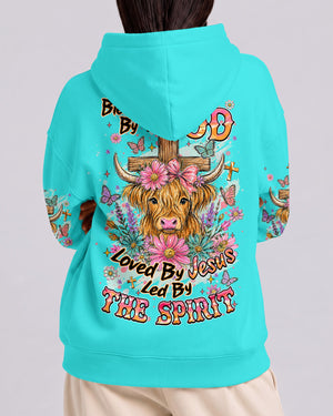 Blessed By God Highland Cow Women's All Over Print Shirt - Tlhn2807263