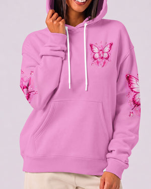 In October We Wear Pink Butterfly Breast Cancer Awareness Women's All Over Print Shirt - Tlnt2107264