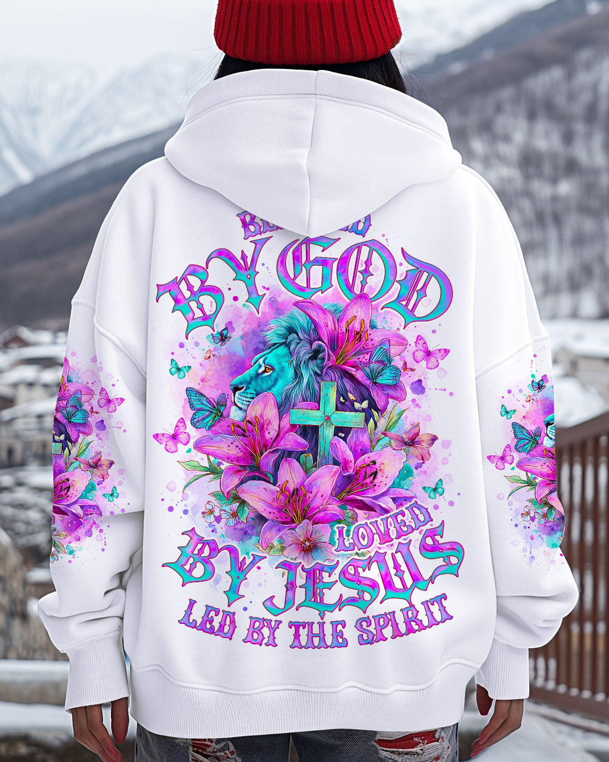 Blessed By God Loved By Jesus Lion Lilies Women's All Over Print Shirt - Tlno0410251