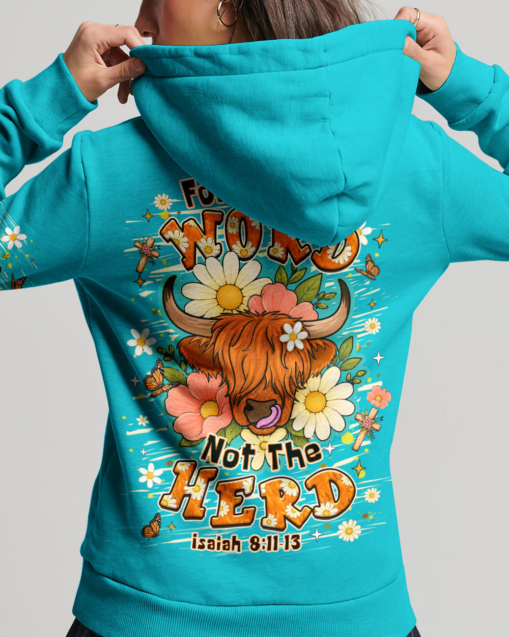Follow The Word Highland Cow  Women's All Over Print Shirt - Tlhn0707262