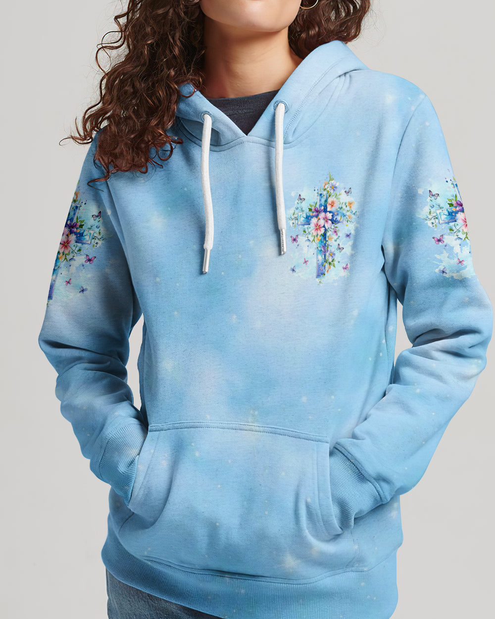 I Can Do All Things Cross Flowers Women's All Over Print Shirt - Tyln1606262