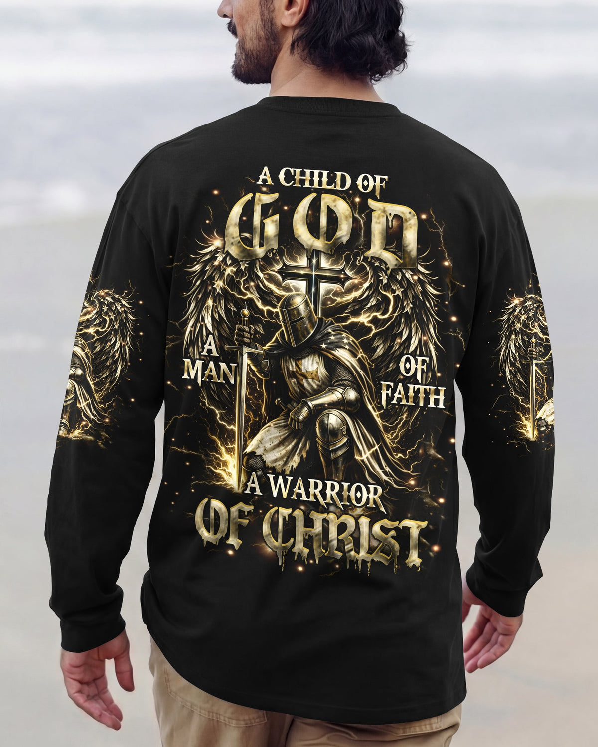 A Warrior Of Christ Wings Men's All Over Print Shirt - Tlhn2003261