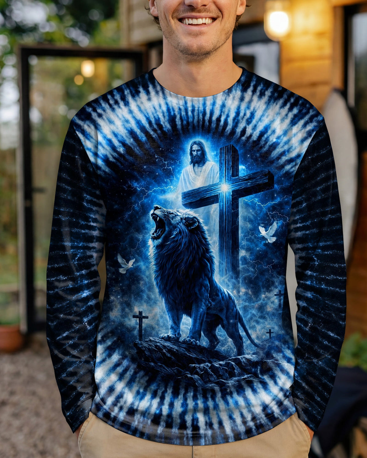 Jesus Dropped The Charges Lion Swirl Men's All Over Print Shirt - Tlno2702261