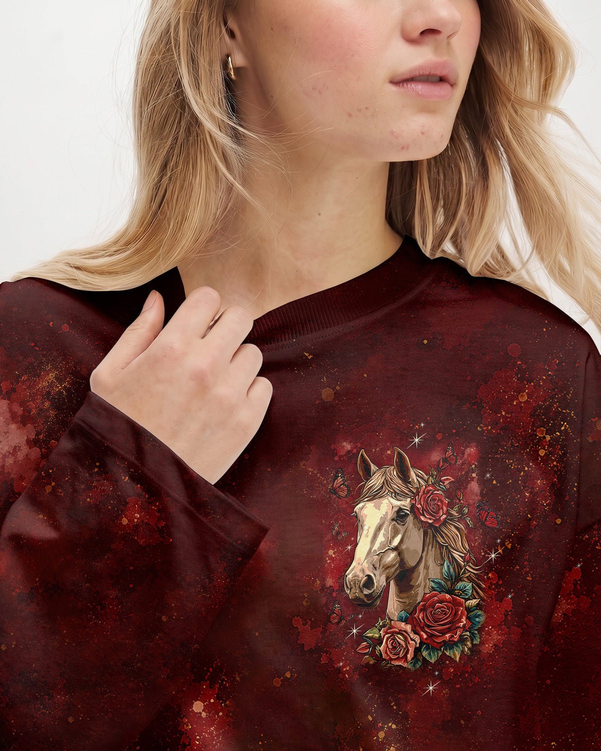 Blessed By God Horse Women's All Over Print Shirt - Tltw2707265
