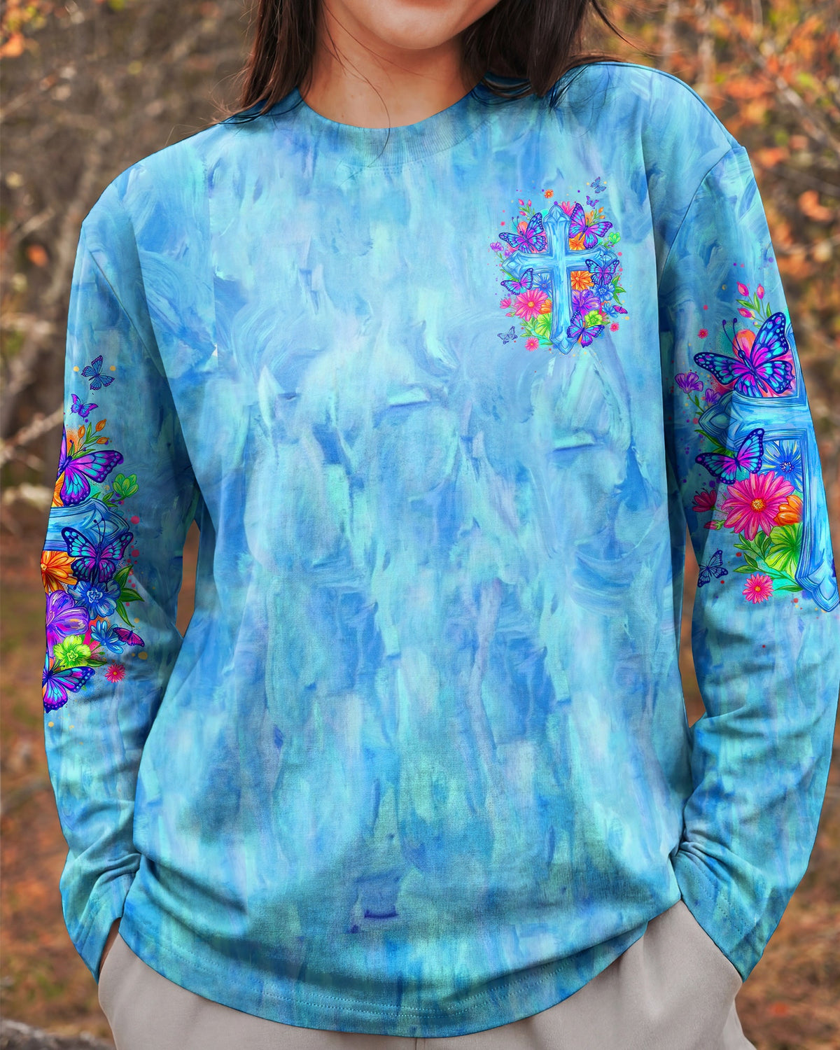 I Can Do All Things Floral Women's All Over Print Shirt  - Tlhn2004262