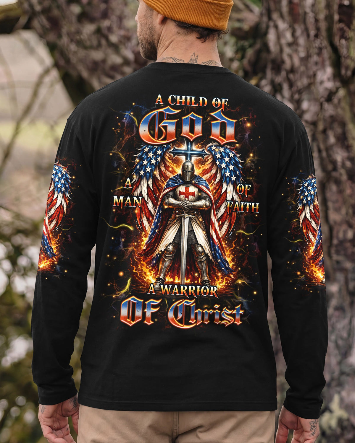 A Warrior Of Christ Wings Men's All Over Print Shirt   - Tlhn1603261