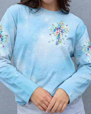 I Can Do All Things Cross Flowers Women's All Over Print Shirt - Tyln1606262