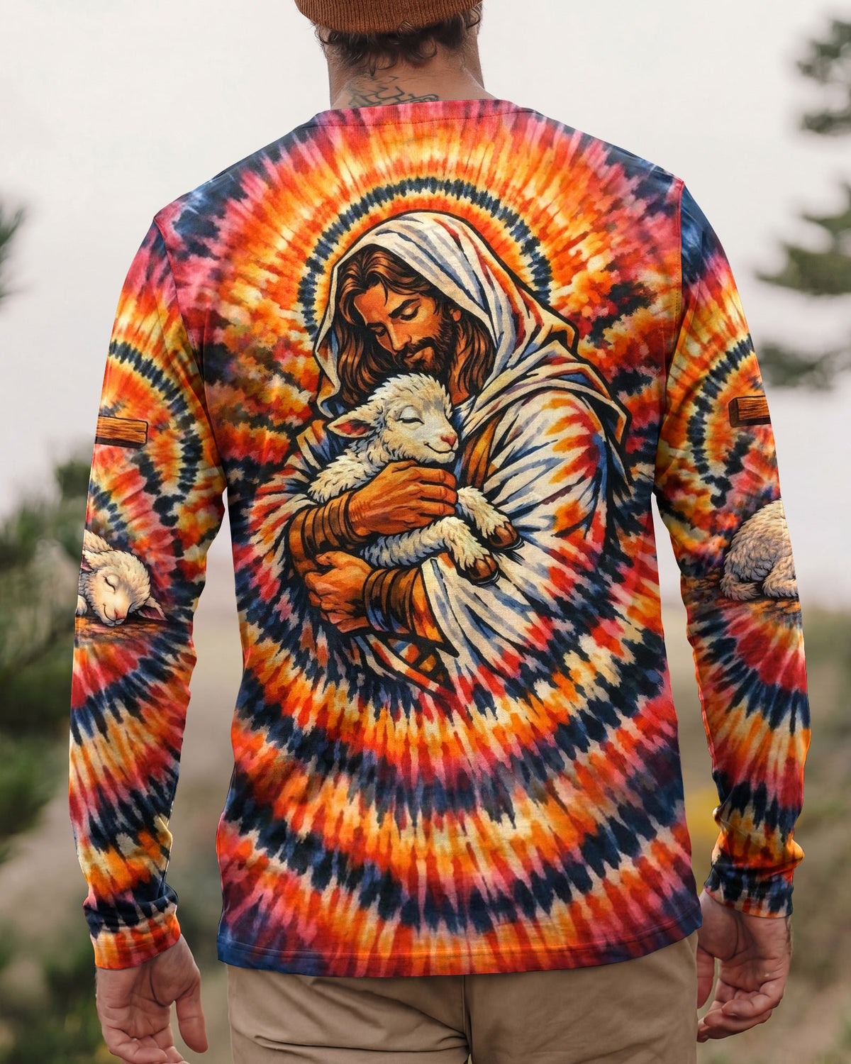 God And Lamb Swirl Men's All Over Print Shirt - Tlhn0503261