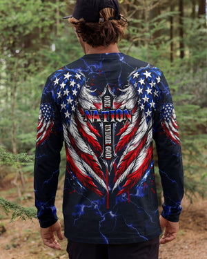 One Nation Under God Cross Wings  Men's All Over Print Shirt   - Tlhg1703261