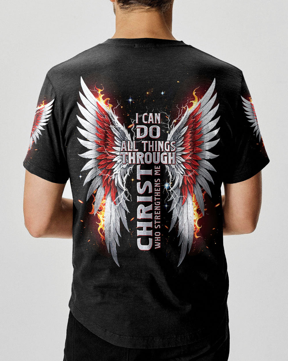 I Can Do All Things Cross Wings Men's All Over Print Shirt - Tltw0402255