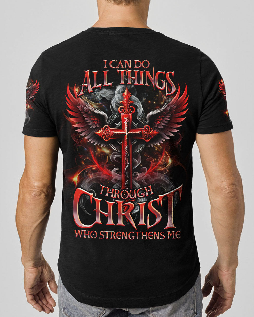 I Can Do All Things Cross Wings Men's All Over Print Shirt - Tlno0808244