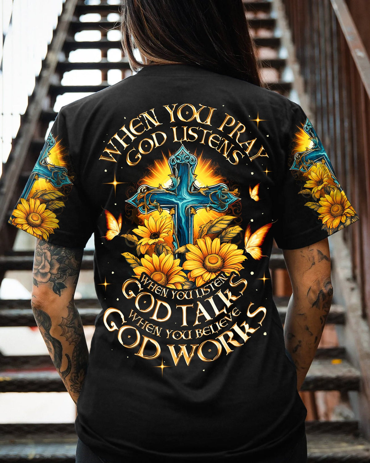 When You Pray God Listens Women's All Over Print Shirt - Ty0307231