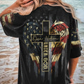 One Nation Under God Vintage Flag Women's All Over Print Shirt - Ri2406233