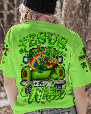 Jesus Take The Wheel Patrick's Day Women's All Over Print Shirt - Ty0301242
