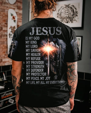 Jesus Is My God My King My Lord Warrior Men's All Over Print Shirt - Ri2406236