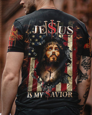 Jesus Is My Savior Crack Flag Men's All Over Print Shirt - Tltw260423