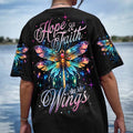 Hope And Faith Are My Wings Dragonfly Women's All Over Print Shirt - Ty0307232