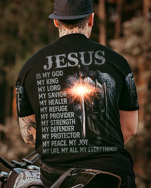 Jesus Is My God My King My Lord Warrior Men's All Over Print Shirt - Ri2406236