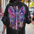Faith Cross Wings Mermaid Hologram Women's All Over Print Shirt - Ri2406231