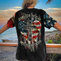 Stand For The Flag Kneel For The Cross Wings Women's All Over Print Shirt - Ri2506235
