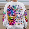 When Butterflies Appear Angels Are Near Lion Women's All Over Print Shirt - Tlno1902252