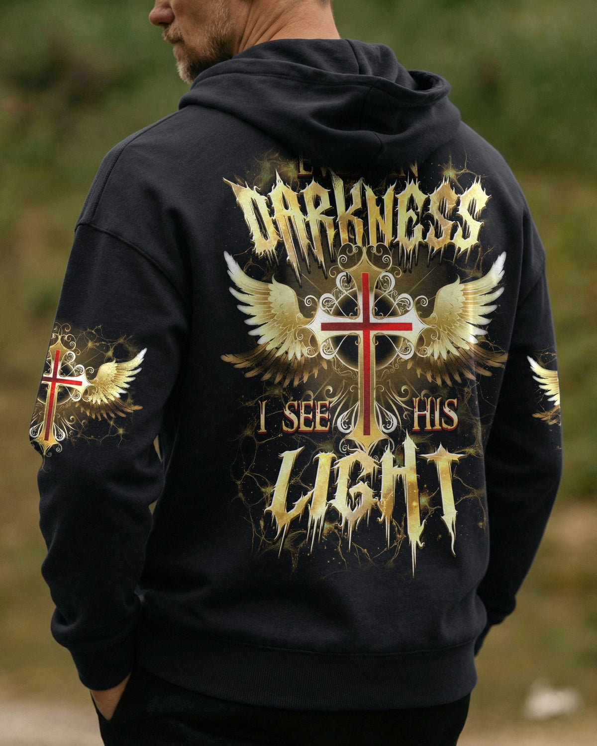 Even In Darkness I See His Light Men's All Over Print Shirt - Tytd0902263