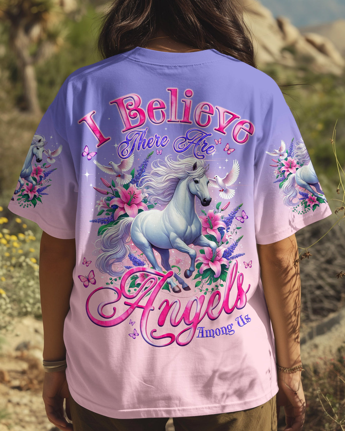I Believe There Are Angels Among Us Horse Women's All Over Print Shirt - Tyqy2423252