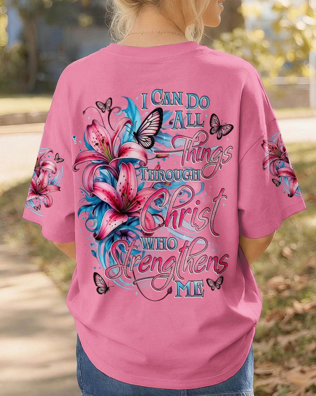 I Can Do All Things Lilies Women's All Over Print Shirt - Tytd11022611