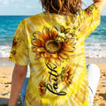 Faith Sunflower Women's All Over Print Shirt - Ty1104261