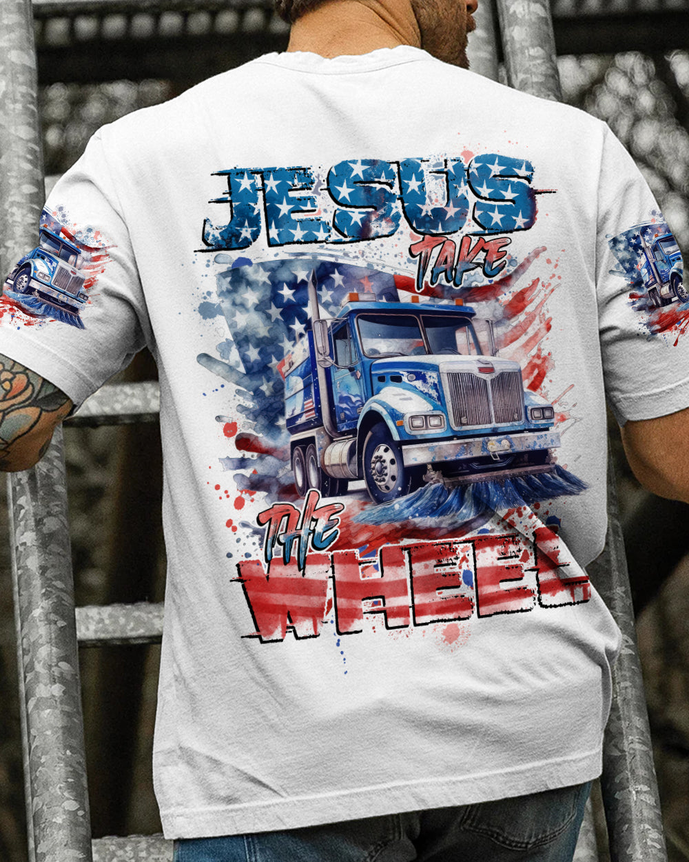 Jesus Take The Wheel Sweeper Truck Men's All Over Print Shirt - Tytd0104241