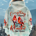 Just Believe Red Cardinal Women's All Over Print Shirt - Tytd1410242