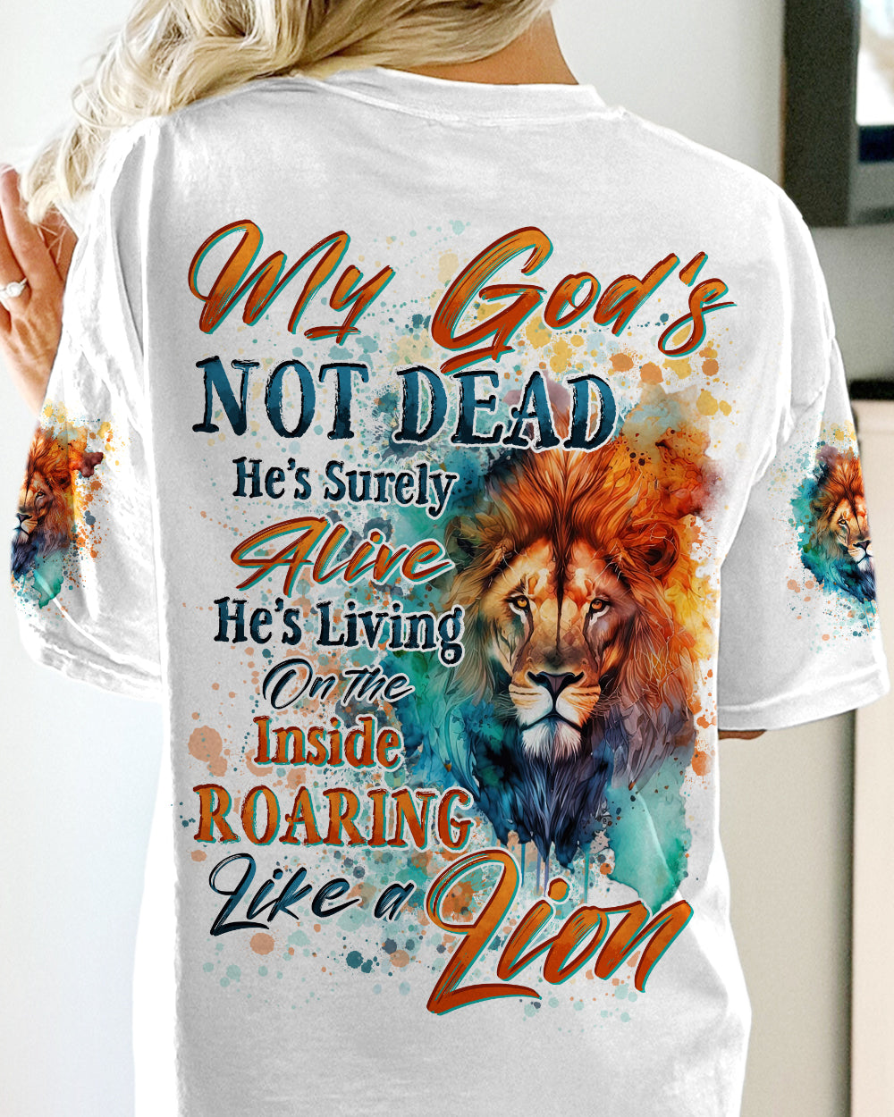 My God's Not Dead Lion Women's All Over Print Shirt - Tytd2504244