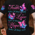 Faith Hope Love Butterflies Women's All Over Print Shirt - Tytd1006243