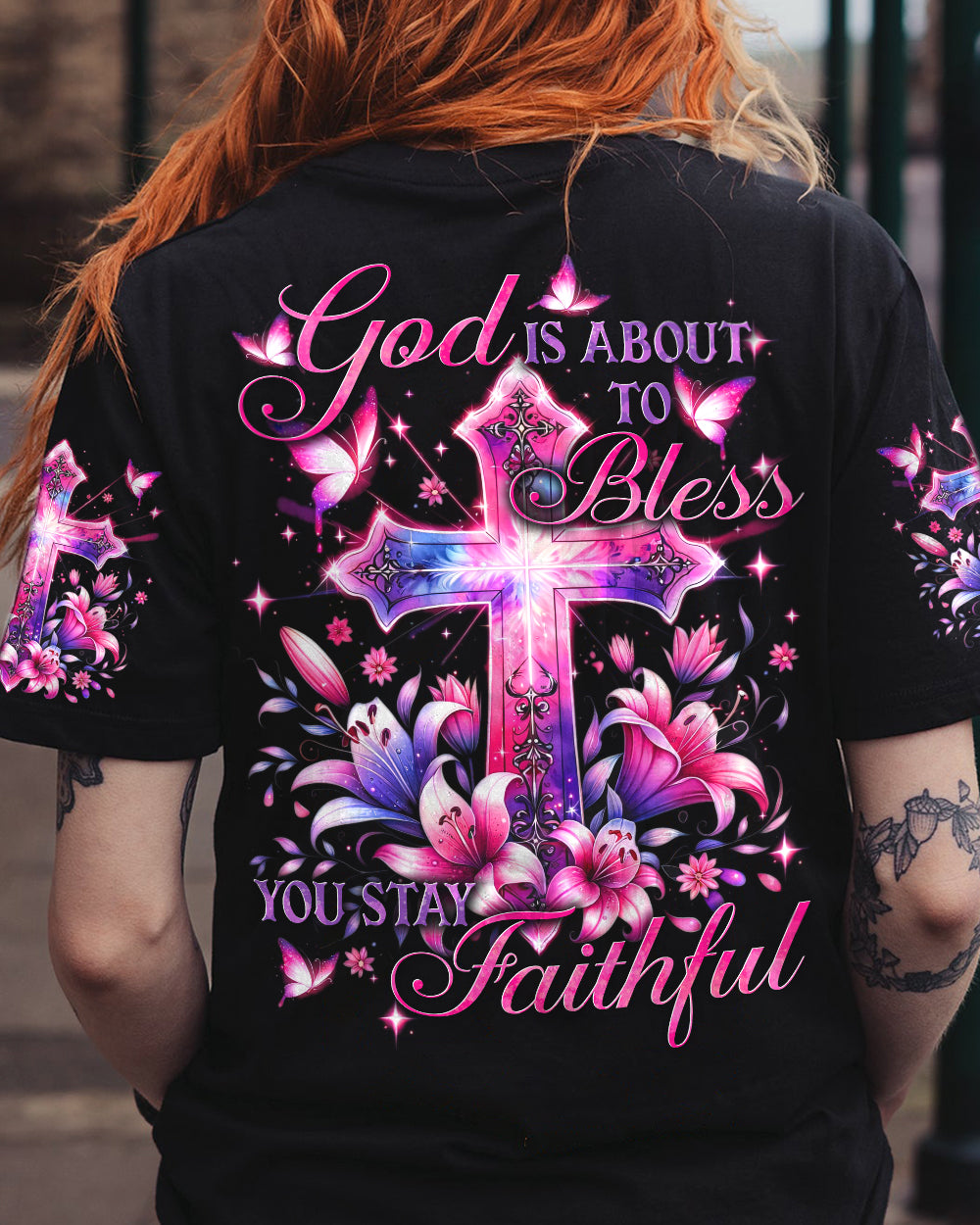 God Is About To Bless You Stay Faithful Women's All Over Print Shirt - Tytd1106243