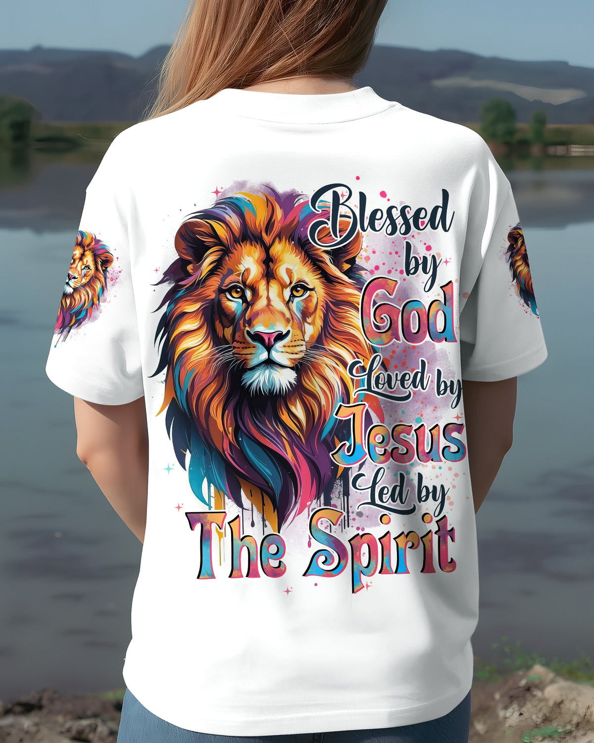 Blessed By God Lion Women's All Over Print Shirt - Tytd0809251