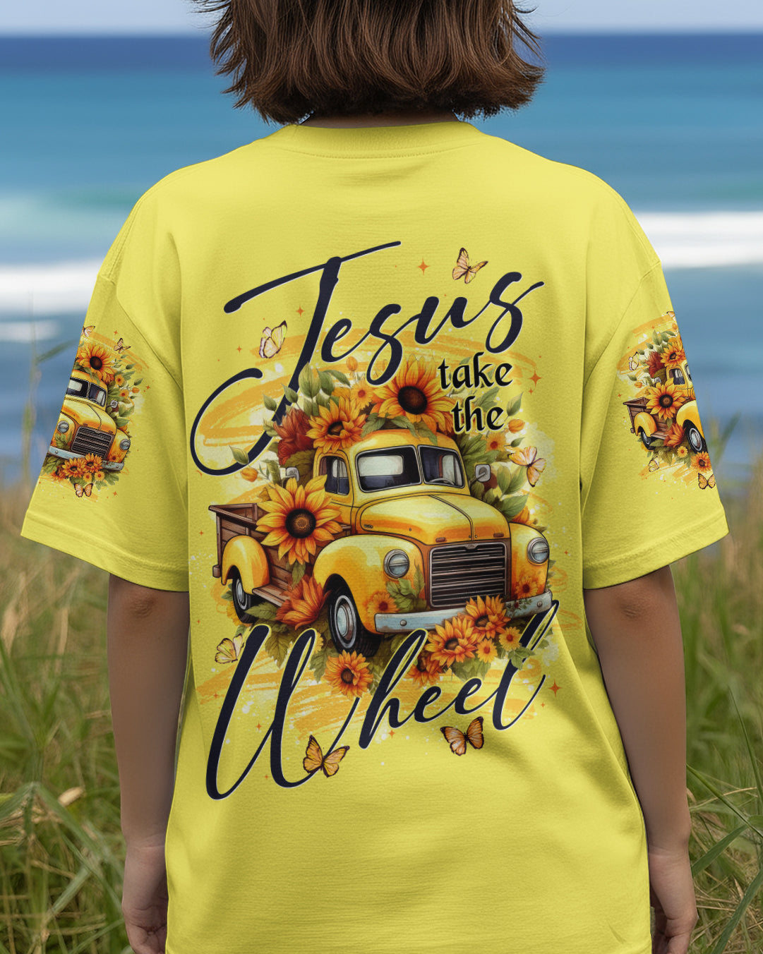 Jesus Take The Wheel Sunflowers Women's All Over Print Shirt - Tytd2911251