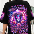 Way Maker Miracle Worker Cross Lion Women's All Over Print Shirt - Yhkd2205242