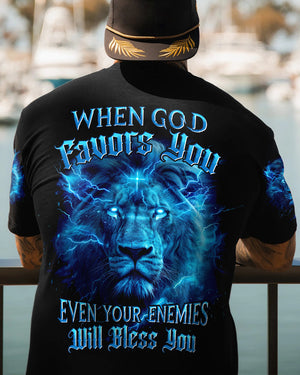 When God Favors You Lion Men's All Over Print Shirt - Tyhi1304242