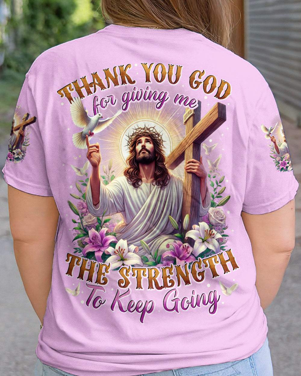 Thank You God Women's All Over Print Shirt - Tytd2403253