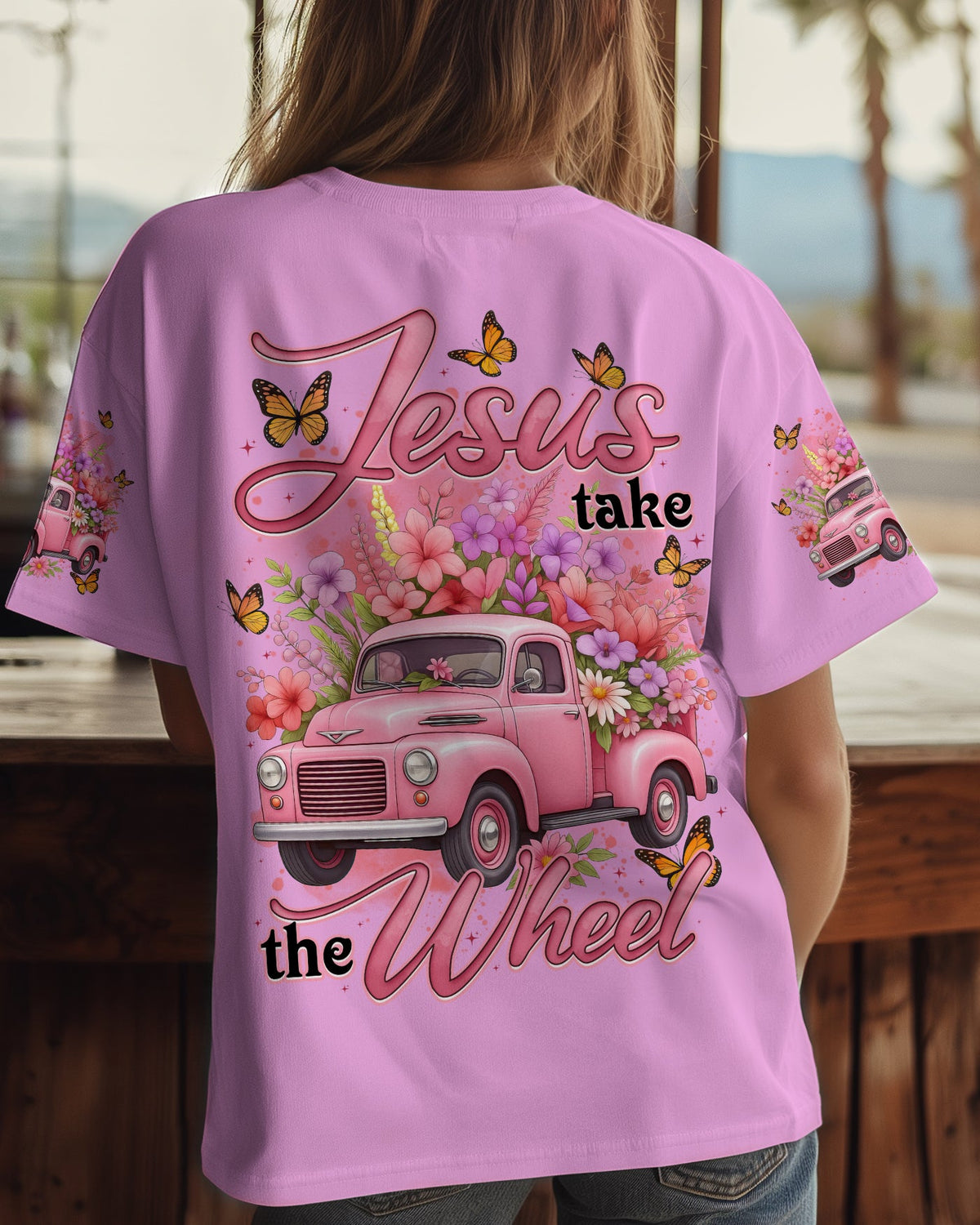 Jesus Take The Wheel Women's All Over Print Shirt - Tytd1209252