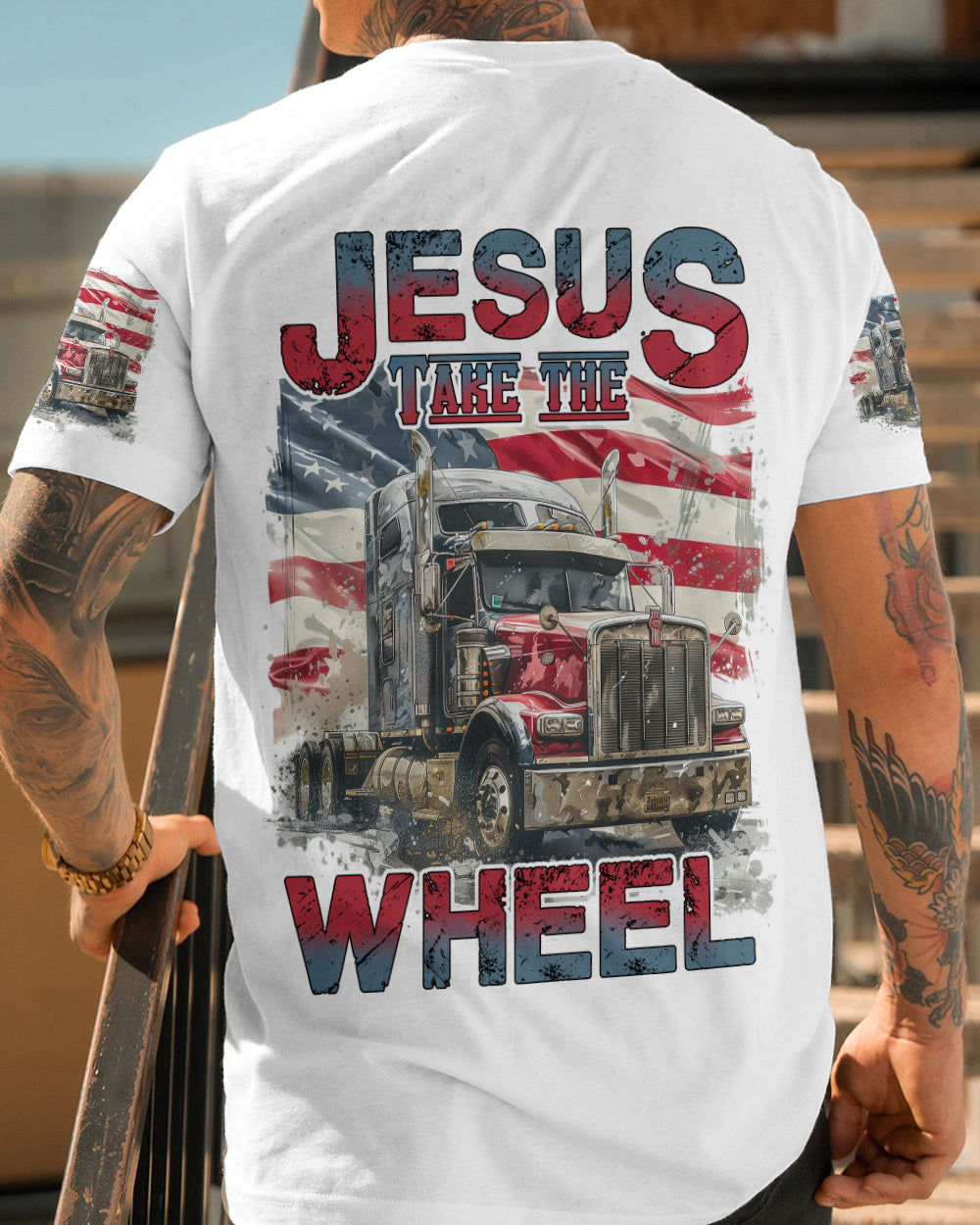 Jesus Take The Wheel Men's All Over Print Shirt - Tyhi0104241