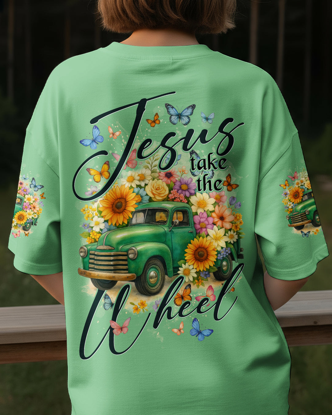 Jesus Take The Wheel Women's All Over Print Shirt - Tytd2011251