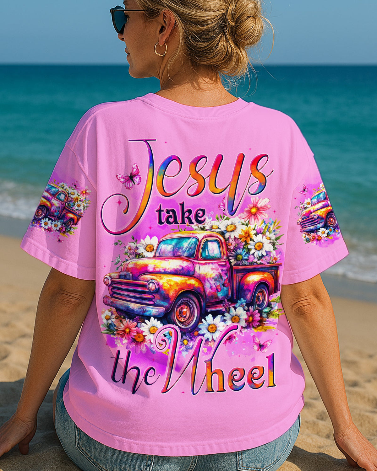 Jesus Take The Wheel Women's All Over Print Shirt - Tytd1704252